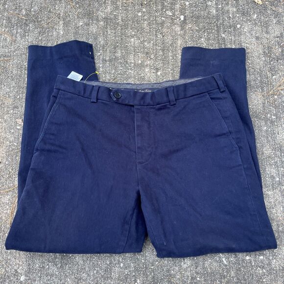 BROOKS BROTHERS Men’s Milano Twill Chino Navy Pants Size 35x28 - Picture 2 of 9